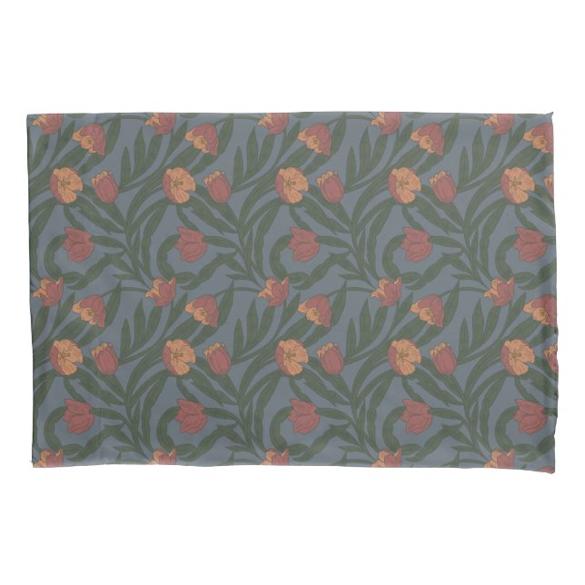 Autumn William Morris Style Pattern Kissenbezug (Vorderseite)