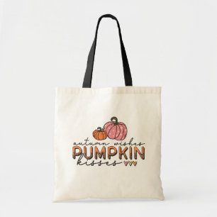 Autumn Wishes Pumpkin Kisses Tragetasche