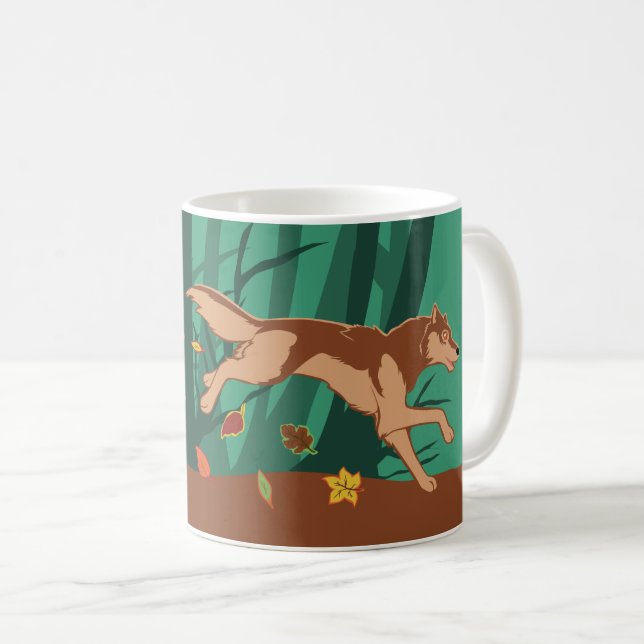 Autumn Wolf Kaffeetasse (VorderseiteRechts)