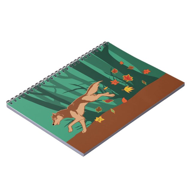 Autumn Wolf Notizblock (Linke Seite)