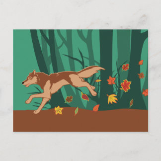 Autumn Wolf Postkarte
