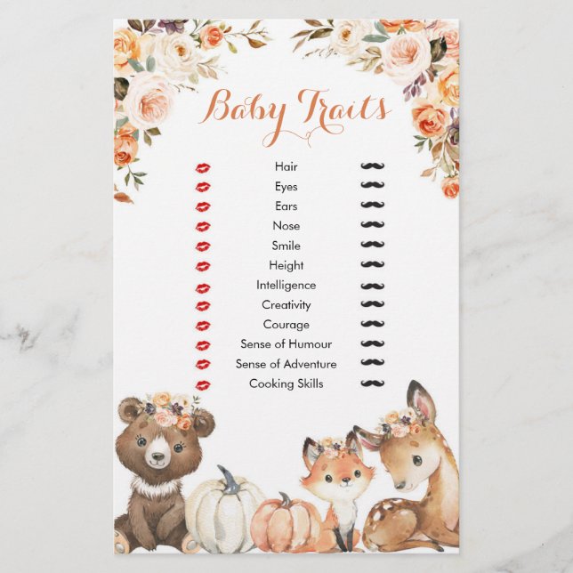 Autumn Woodland Oh Baby Tracks Games (Vorderseite)