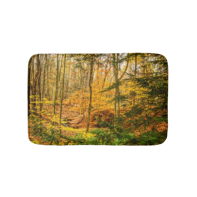 Autumn Woods Nature Bath Mat Badematte (Vorderseite)