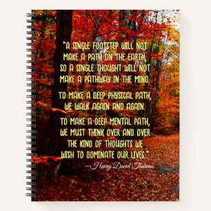 Autumn Woods New Hampshire Motivierend Zitat Notizbuch