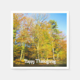 Autumn Woods & Sunshine - Custom Erntedank Serviette