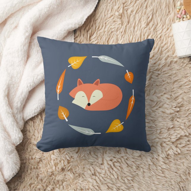 Autumn Wreath Baby Red Fox Kissen (Decke)
