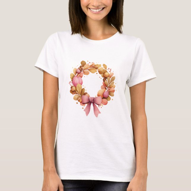 Autumn Wreath Graphic T - Shirt - Erntedank T-Shir (Vorderseite)