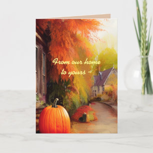 AUTUMN ZUHAUSE GREETING CARD DANKESKARTE