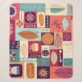 Autumnal Dekorative Vintage Hintergrundgeschichte Sherpadecke