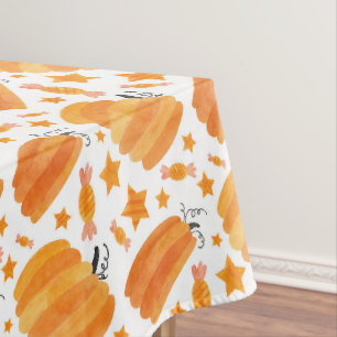 Autumnal Elegante: Aquarell Pumpkin Tablecloth Tischdecke
