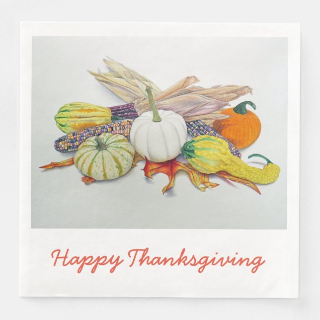 Autumnal Farben Serviette (Vorderseite)