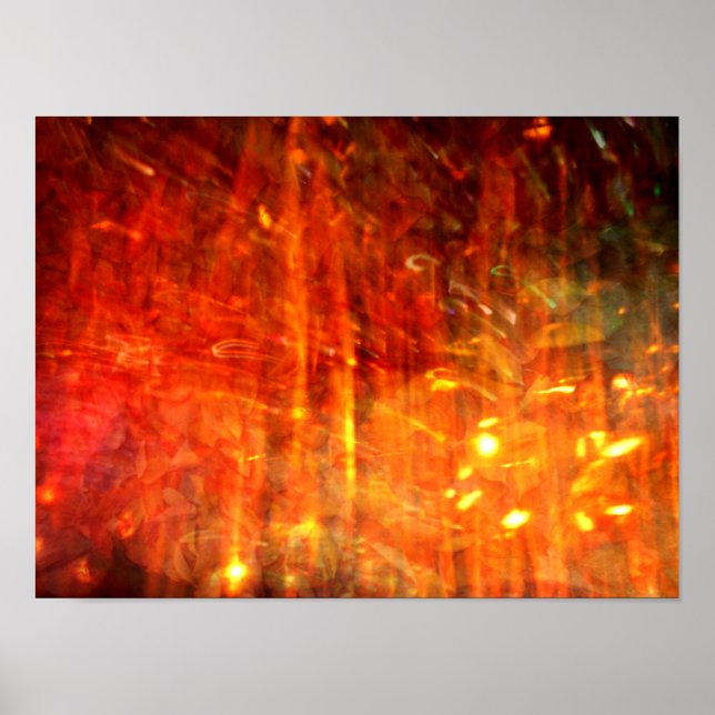 Autumnal Fire Abstrakt Art Poster (Vorne)