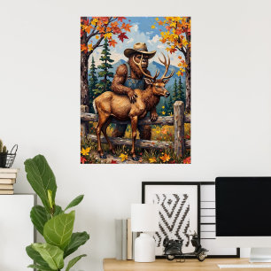 Autumnal Friends: Bigfoot und der Elch Poster