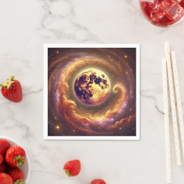 Autumnal Galaxy Harvest Moon Decoupage Napkins Serviette