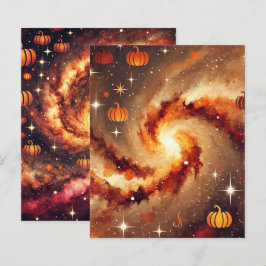 Autumnal Galaxy Pumpkin Gewürz-Buch Papier