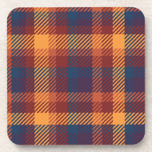 Autumnal Hues Tweed Kariertes Muster Getränkeuntersetzer
