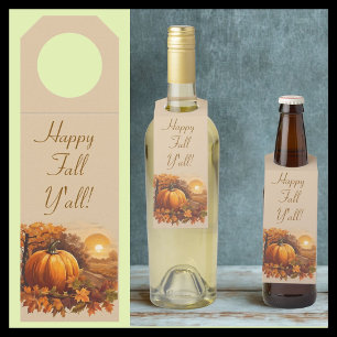 Autumnal Landschaft Sonnenuntergang Flasche Hanger Flaschenanhänger