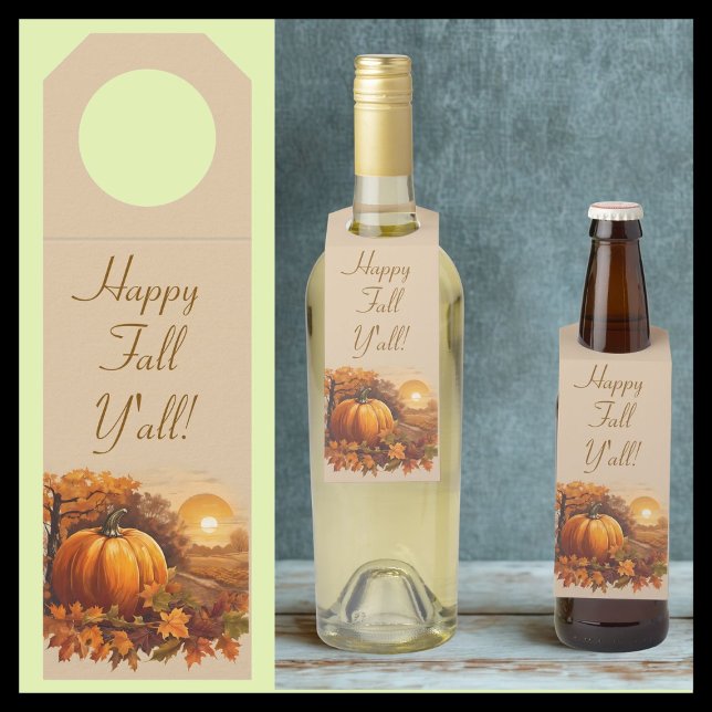Autumnal Landschaft Sonnenuntergang Flasche Hanger Flaschenanhänger (Von Creator hochgeladen)