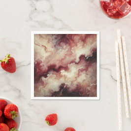 Autumnal Marble Harvest Wine Découpage Napkins Serviette