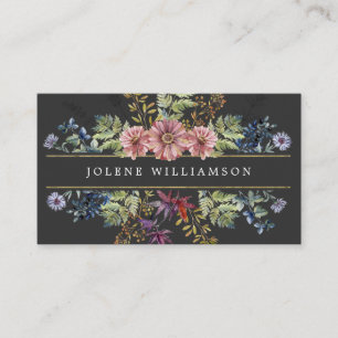 Autumnal Meadow Geometric Business Card Visitenkarte