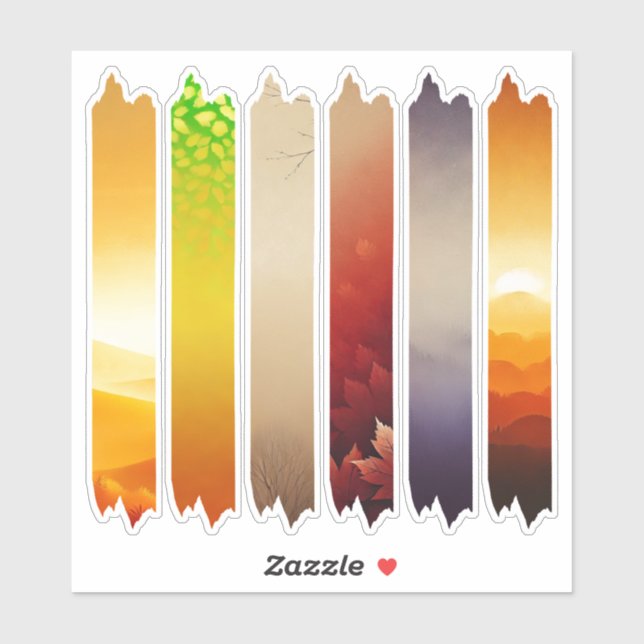 Autumnal Ombre Washi Tape Scrapbooking Stickers Aufkleber (Blatt)