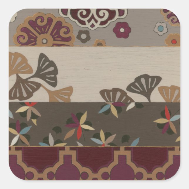 Autumnal Tapestry II Quadratischer Aufkleber (Vorderseite)