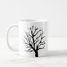 Autumnal Tree Lino Print Tasse