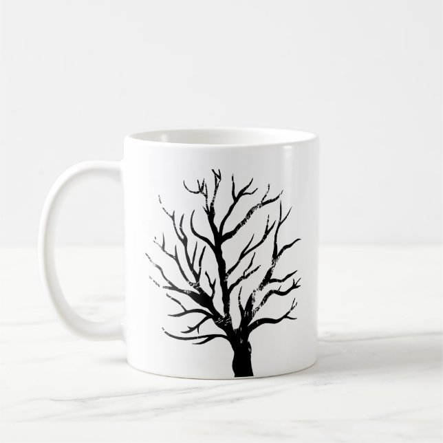 Autumnal Tree Lino Print Tasse (Links)