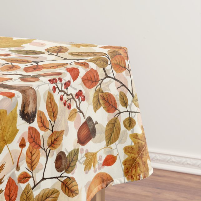 Autumnal Wald auf Weiß Tischdecke (Beispiel)