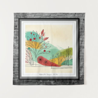 Autumnal Whimsy Wandteppich