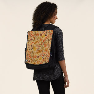 Autumnaler Wald auf Ocker Rucksack