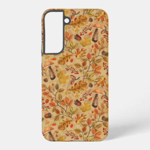 Autumnaler Wald auf Ocker Samsung Galaxy Hülle