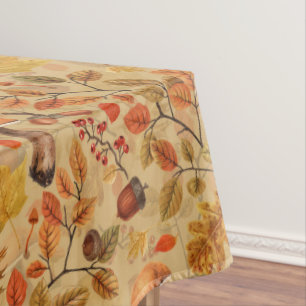 Autumnaler Wald auf Ocker Tischdecke