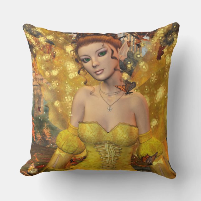 Autumns Dance Fee Fantasy Art Kissen Für Draußen (Vorderseite)