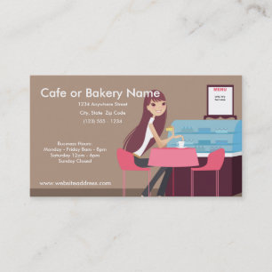Aux cartes de visite de magasin de café/pâtisser