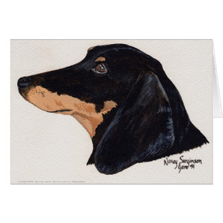 Aux cheveux courts, teckel, peinture acrylique