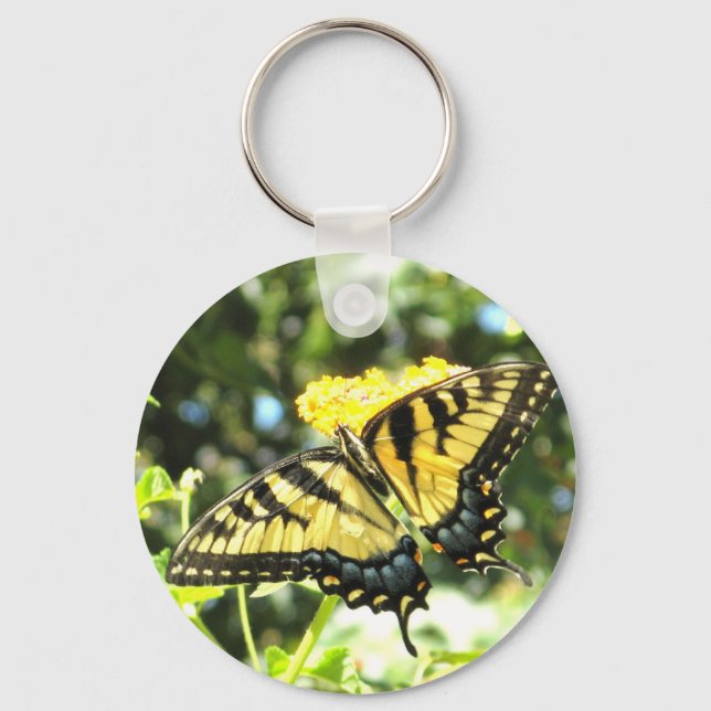 AV-Gelber Schmetterling-Schlüsselanhänger Schlüsselanhänger (Vorderseite)