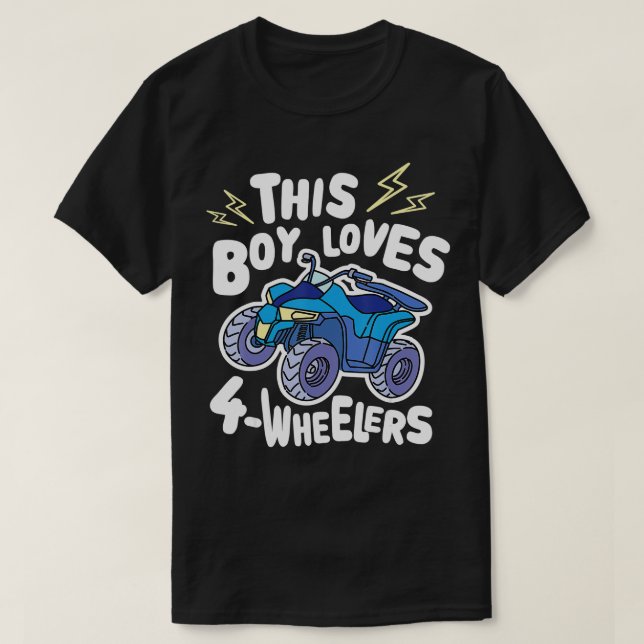 AV Quad Biking seine Jungen Lieben 4 Räder T-Shirt (Design vorne)