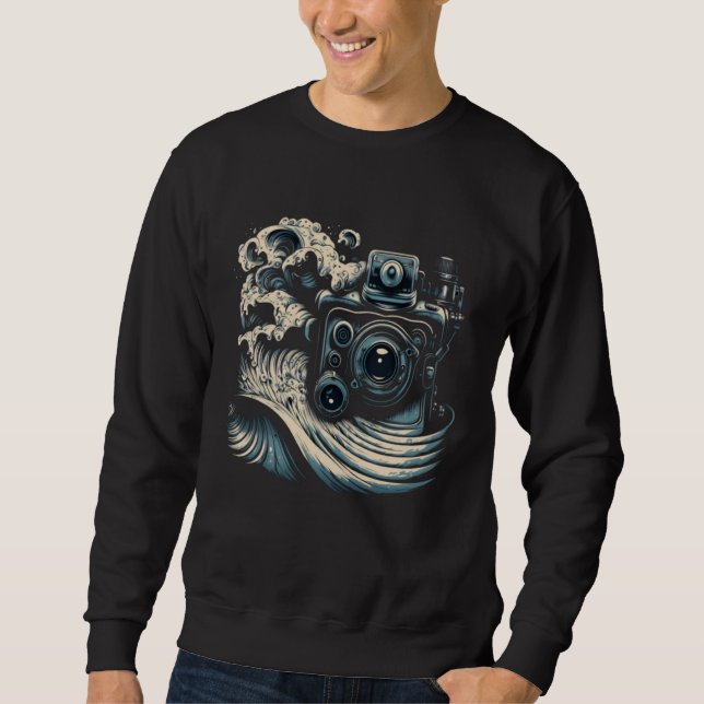 AV Technician Sound Waves Camera Audio Visual Tech Sweatshirt (Vorderseite)