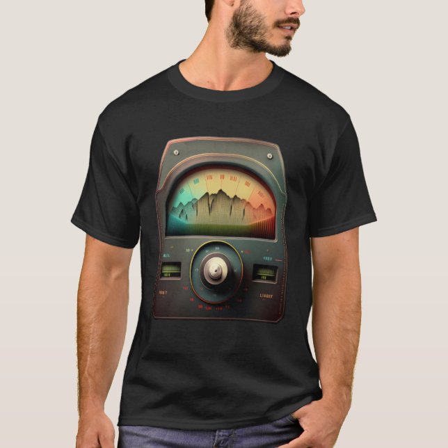 AV Technician Volume VU Meter Audio Tech Sound Rec T-Shirt (Vorderseite)