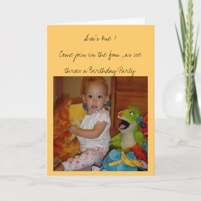 Ava 1. Geburtstag Einladung (Vorderseite)