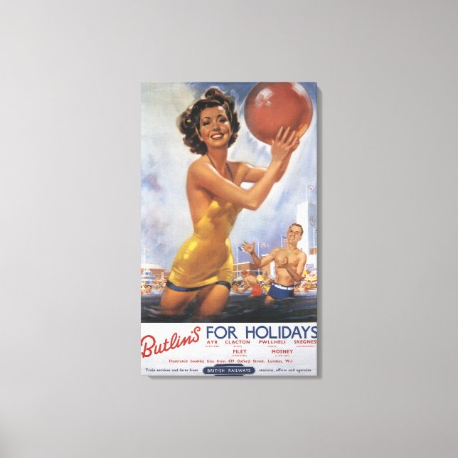 Ava Gardner Look-a-Butlin's Camps Leinwanddruck (Vorderseite)