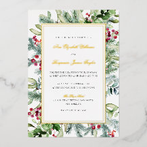 Ava Gold Foil Winter Hochzeit Einladung mit UAWG