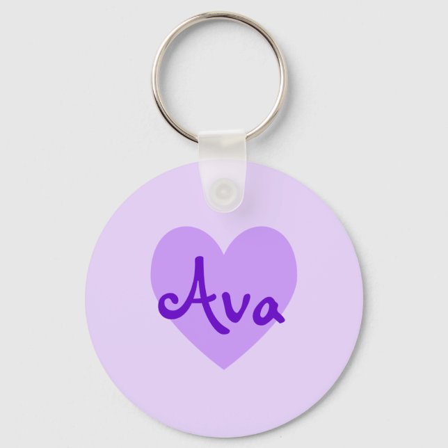 Ava in Lila Schlüsselanhänger (Vorderseite)