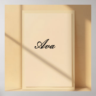 Ava Minimalist Name Typography Poster