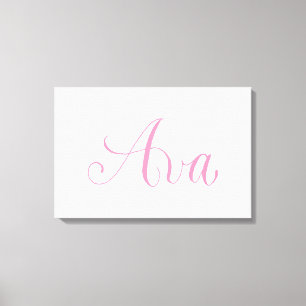 Ava - moderner Kalligraphie-Namen-Entwurf Leinwanddruck