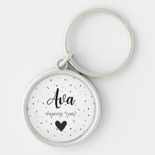 Ava Name bedeutet Mädchen Kinder Frauen Minimal mo Schlüsselanhänger