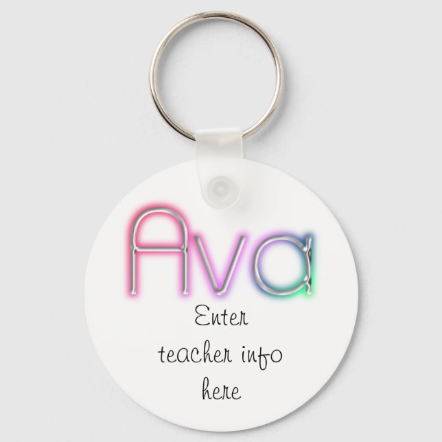 Ava Name Tag Schlüsselkette Schlüsselanhänger (Vorderseite)