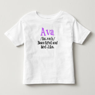 Ava Namensbeschreibungs-Shirt Kleinkind T-shirt