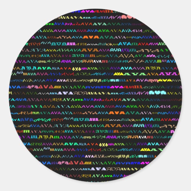 Ava Text Design I Aufkleber (Vorderseite)